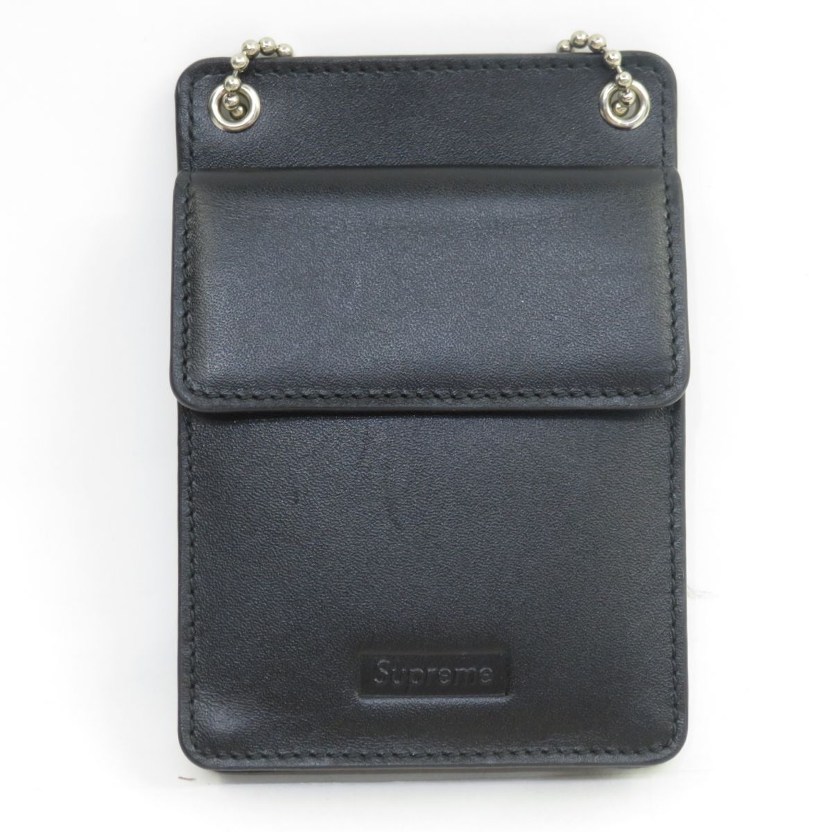 Supreme シュプリーム 18AW leather ID Holder Wallet IDホルダー ケース ウォレット ※中古 - メルカリ