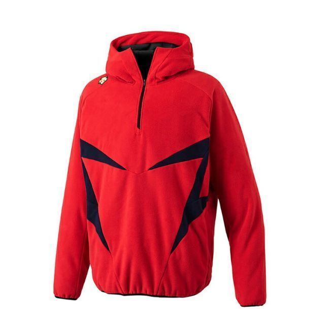 DESCENTE デサント フリースジャケット レッドxDネイビー XAサイズ DBX-2560C RED | スポーツ スポーツ用品 野球 ベースボール ベースボールウェア トレーニングウェア アウター フリースジャケット
