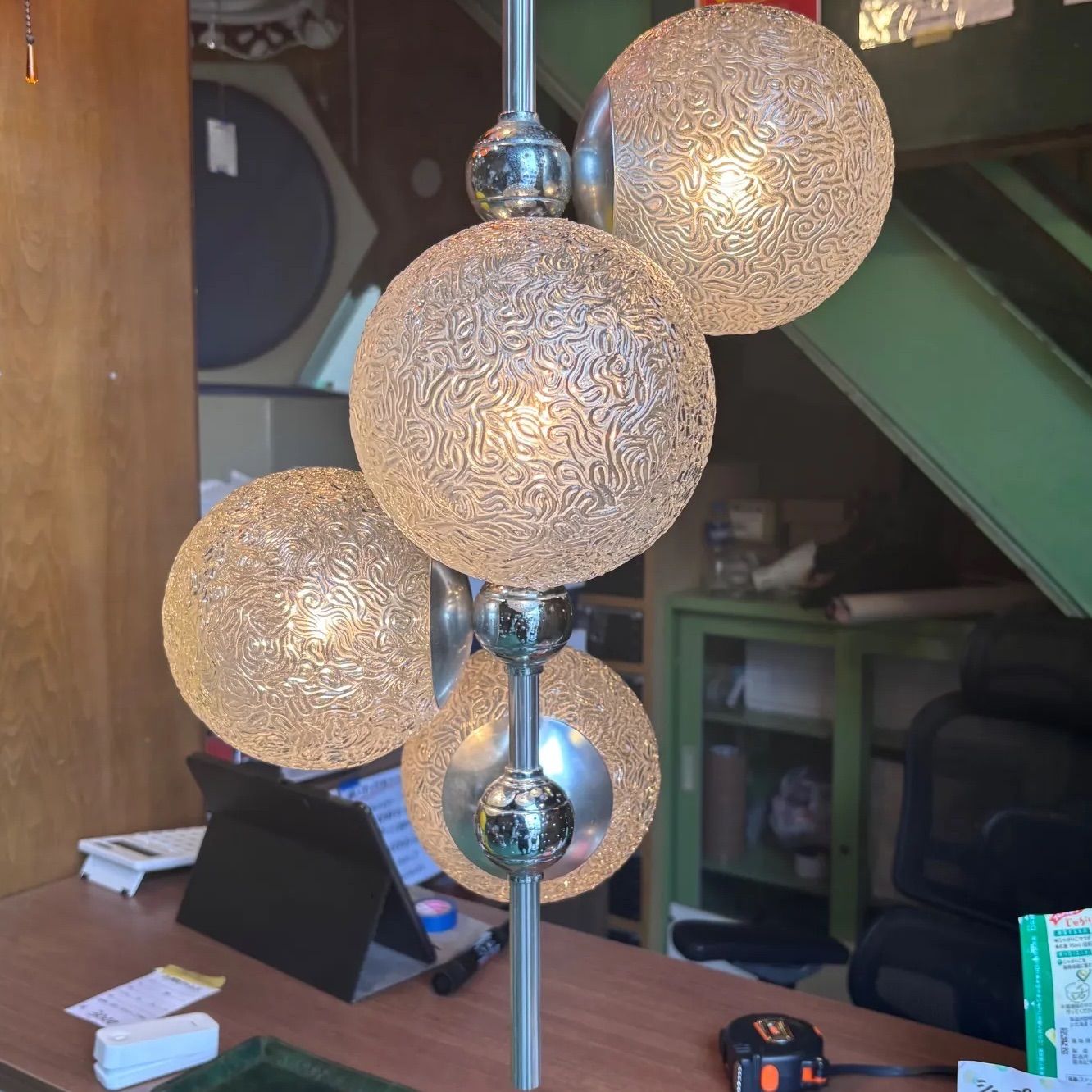 昭和レトロ グリーン円形シーリングライト 楽天市場】シーリングライト おしゃれ 天井照明 LED 照明器具 内
