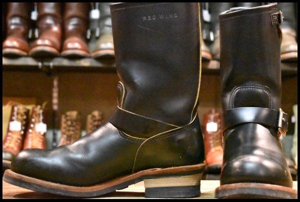 8.5D 14年 レッドウィング 9268 エンジニア 黒 ブラック クローンダイク スチールトゥ ブーツ redwing HOPESMORE FI354