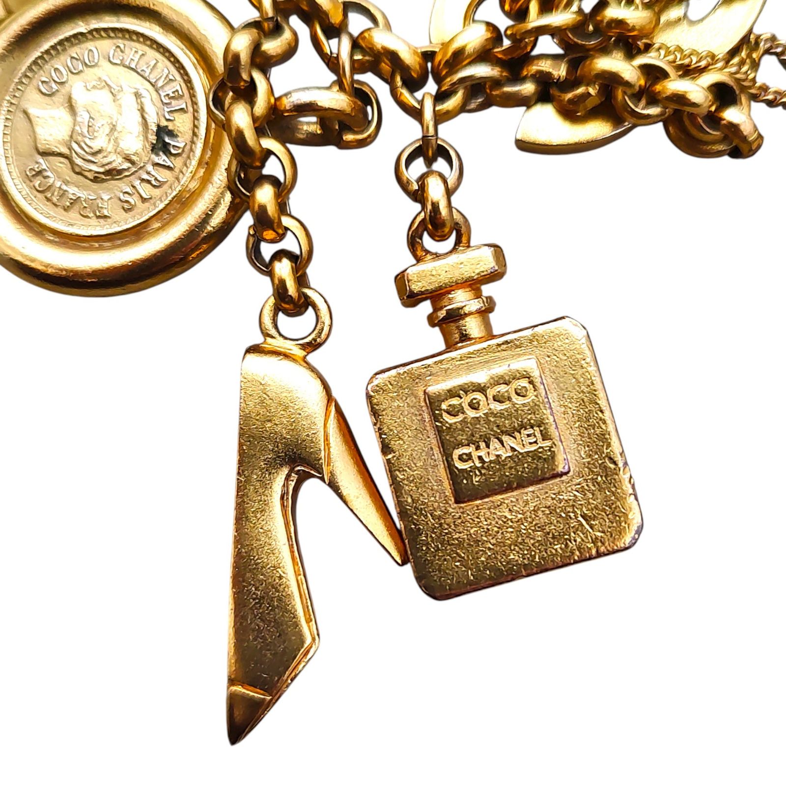 シャネル ヴィンテージココマークネックレス 95A ブランドアクセサリー CHANEL シャネル ココマーク ロングネックレス 95A ゴールド GP