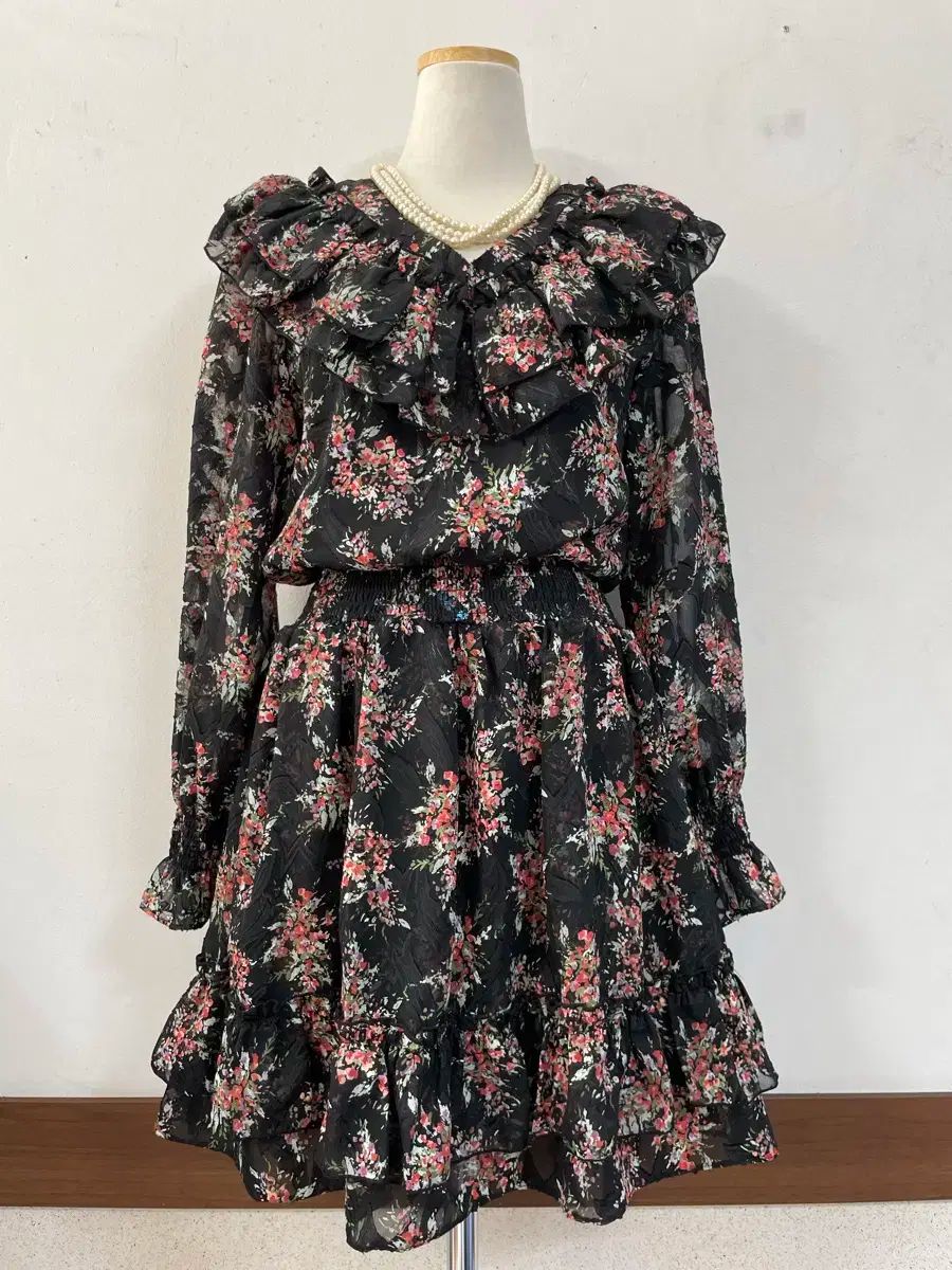 ♥ N5678 EGOIST エゴイスト シフォン ONE PIECE フリル ティアード 花柄