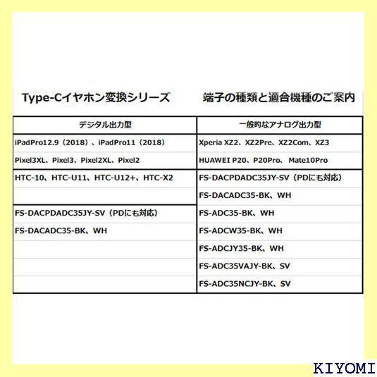 FSC Type-Cイヤホン端子変換アダプターDAC PD対応充電機能付 FS