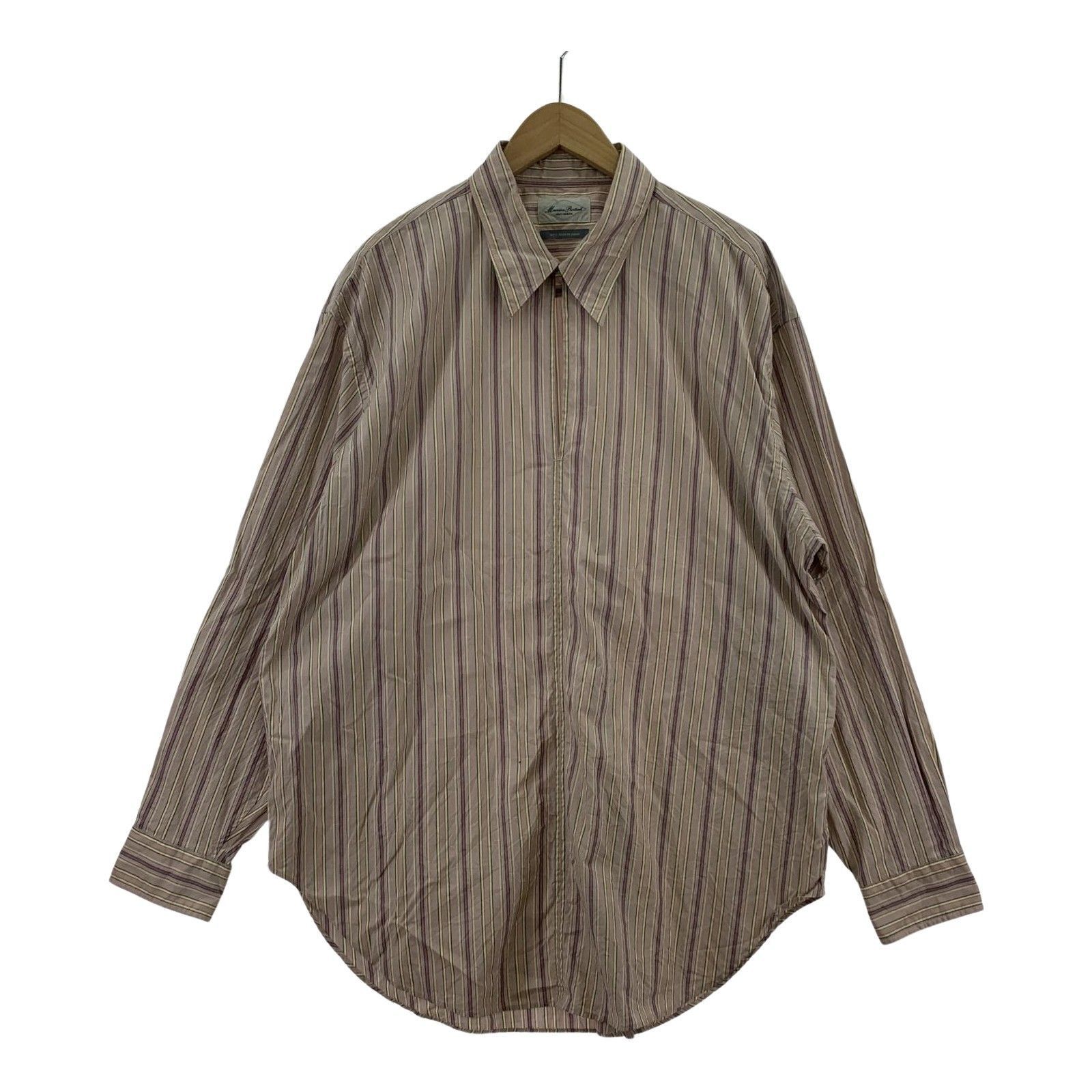 Marvine Pontiak shirt makers/スキッパーシャツ/-/マルチストライプ  