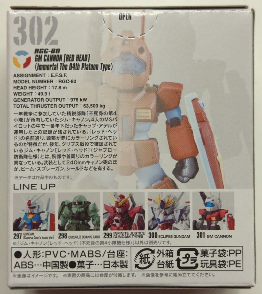 BANDAI FW GUNDAM CONVERGE #26 ジム・キャノン[レッド・ヘッド