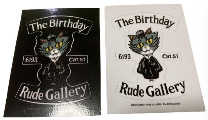 The Birthday（ザ・バースディ）×RUDE GALLERY（ルードギャラリー）チバユウスケ「TONKATSU CAT」ステッカー 