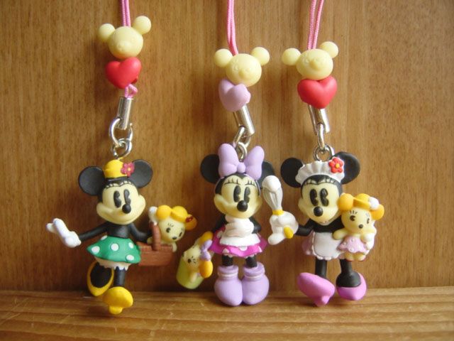 ♯Fwa16CZディズニーミニー-ベアーストラップポップ 全6種