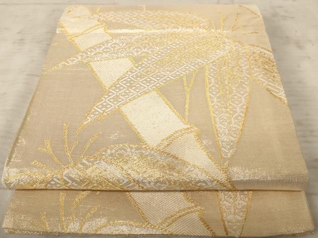総刺繍 雀 袋帯 豪華 金駒 竹笹 筍 鳥 正絹 三通 総刺繍 雀 袋帯 豪華 金駒 竹笹 筍 鳥 正絹 三通