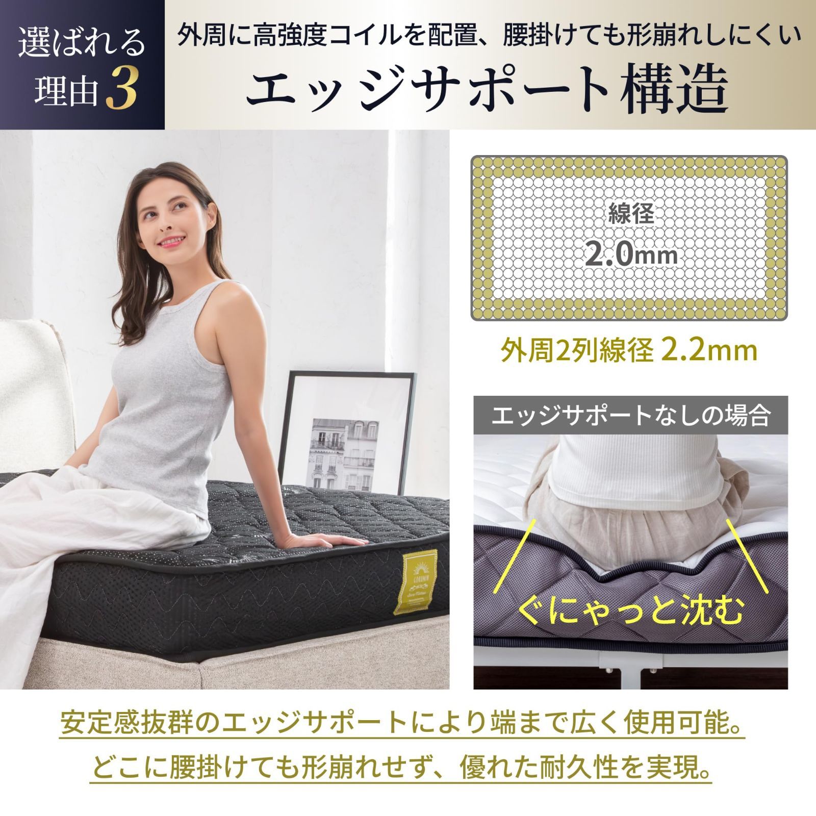 体圧分散 スプリングマットレス