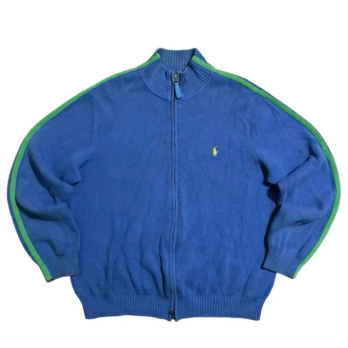 ポロ ツーウェイ コットン ニットジップアップ XL