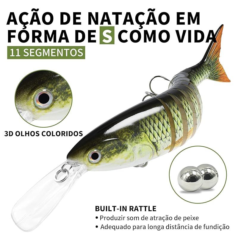 TRUSCEND バス トラウト用釣りルアー マルチジョイント スイムベイト スローシンキング バイオニック スイミング ルアー 淡水 海水 リアルな釣りルアーキット TRUSCEND バス トラウト用釣りルアー マルチジョイント スイムベイト