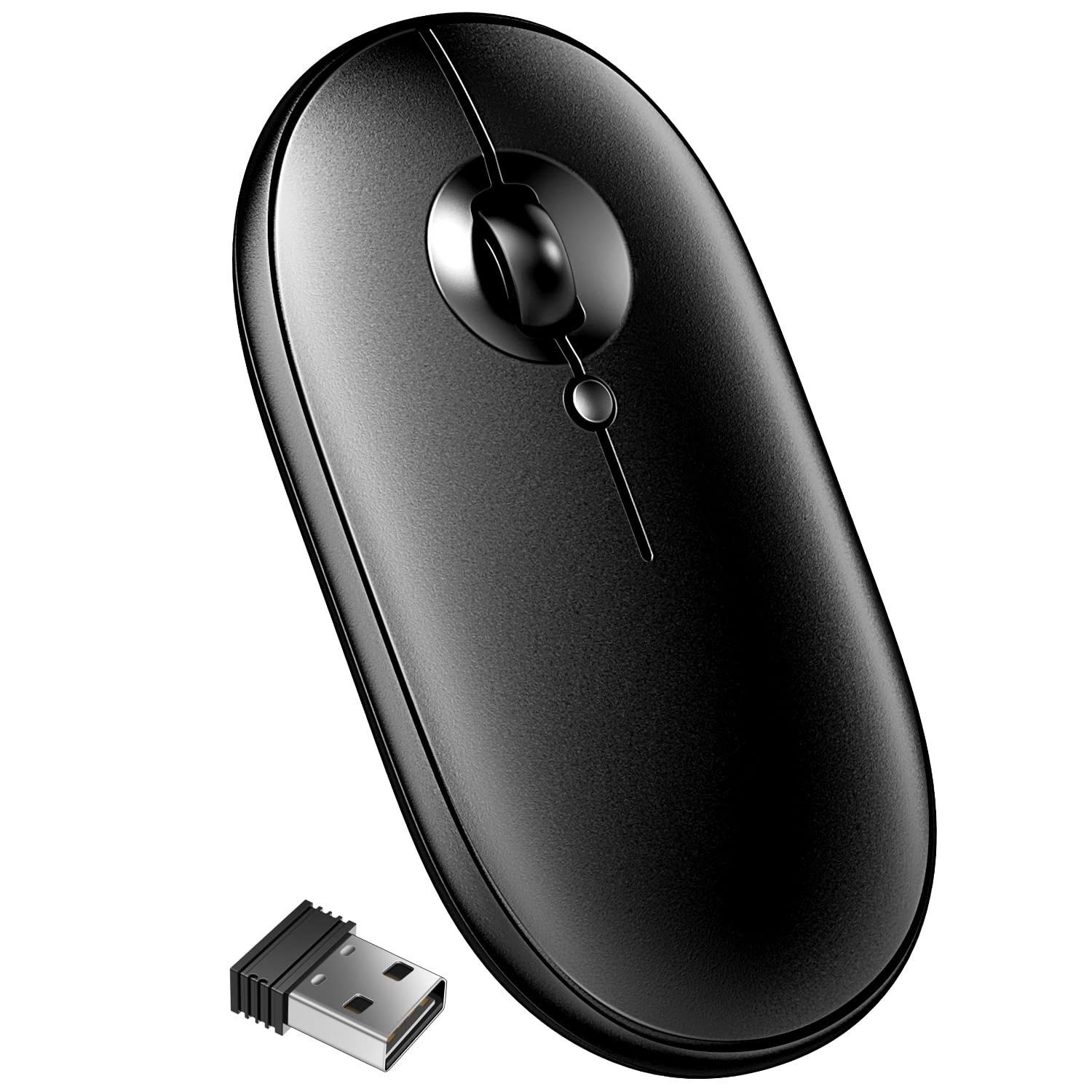 充電式無線マウス1200dpi高精度2.4Gワイヤレスマウス 超軽量 携帯便利 - 1