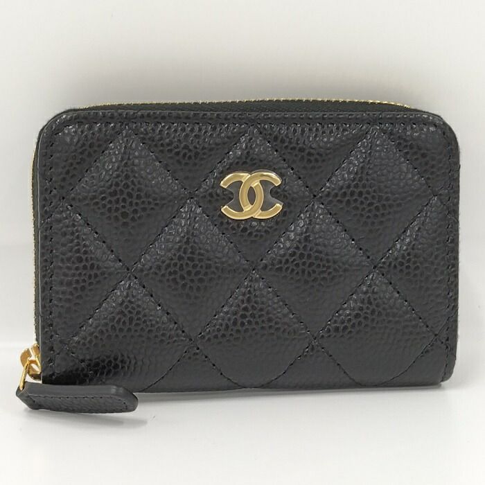 CHANEL クラシック ジップ コインパース コインケース ココマーク キャビアスキン ブラック AP0216