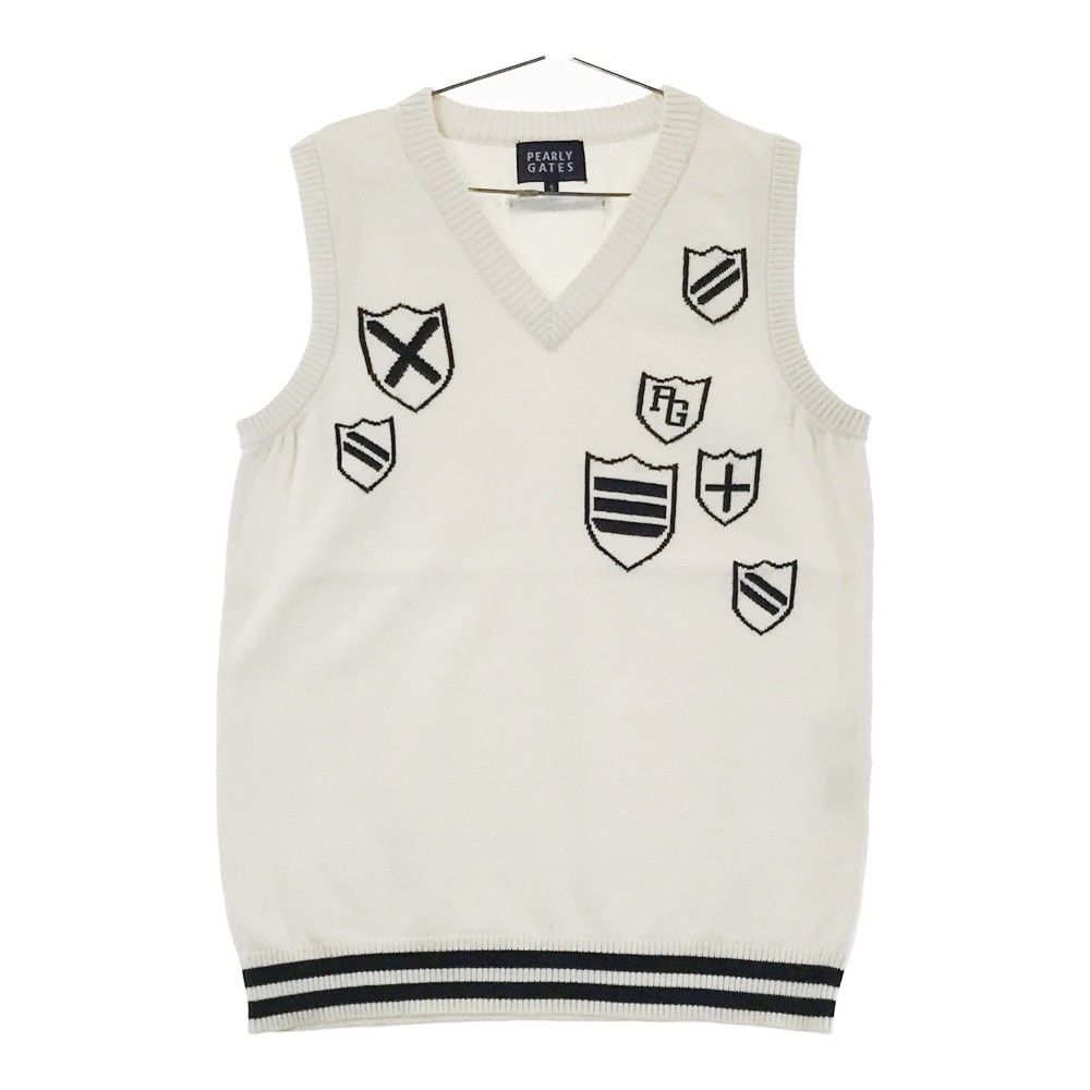 ［新品］PEARLY GATES レディース ベスト ホワイト　サイズ1 新品］PEARLY GATES レディース ベスト ホワイト サイズ1 【公式通販】