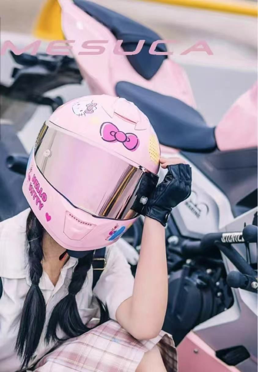 ハローキティ ジェットヘルメットバブルレンズ付きレディースヘルメット可愛い人気 ハローキティ ジェットヘルメットバブルレンズ付きレディース