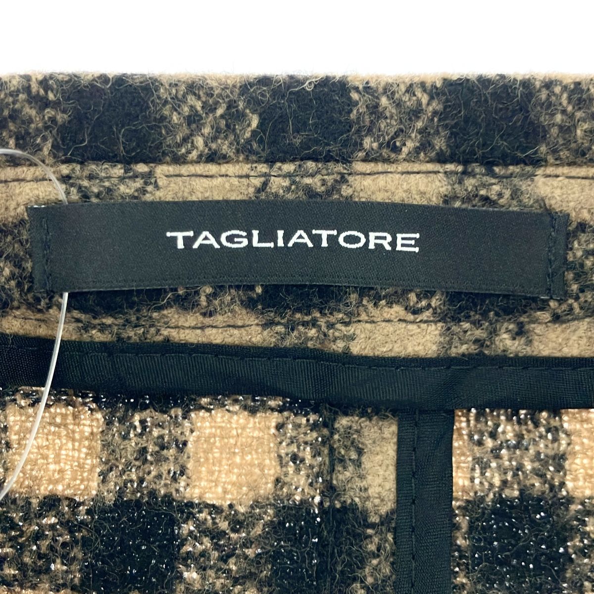 タリアトーレ ブラウン系チェック テーラードジャケット TAGLIATORE タリアトーレ チェックテーラードジャケット