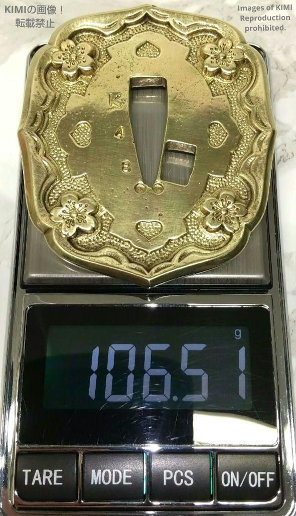 九八式軍刀の鍔 真鍮製 桜 九八式軍刀 Gunto Tsuba 軍装美術 K48 九八式軍刀の鍔 真鍮製 桜 九八式軍刀 K48 Gunto Tsuba 軍装美術