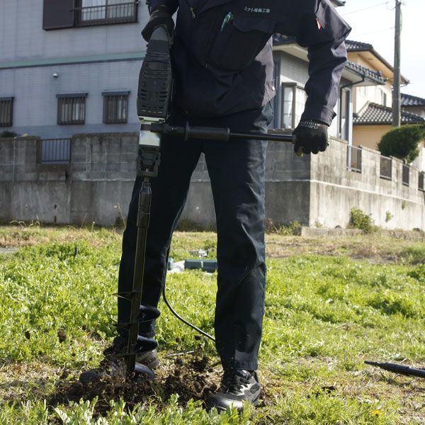 ハンマードリル用ロング持ち手 アースオーガー取り付け用