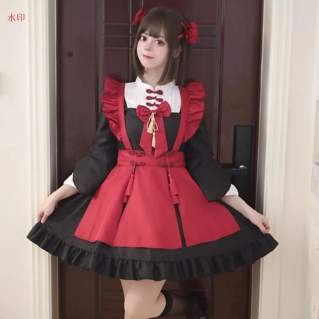 メイド服 ドット セットアップ vanitym コスプレ キャバ