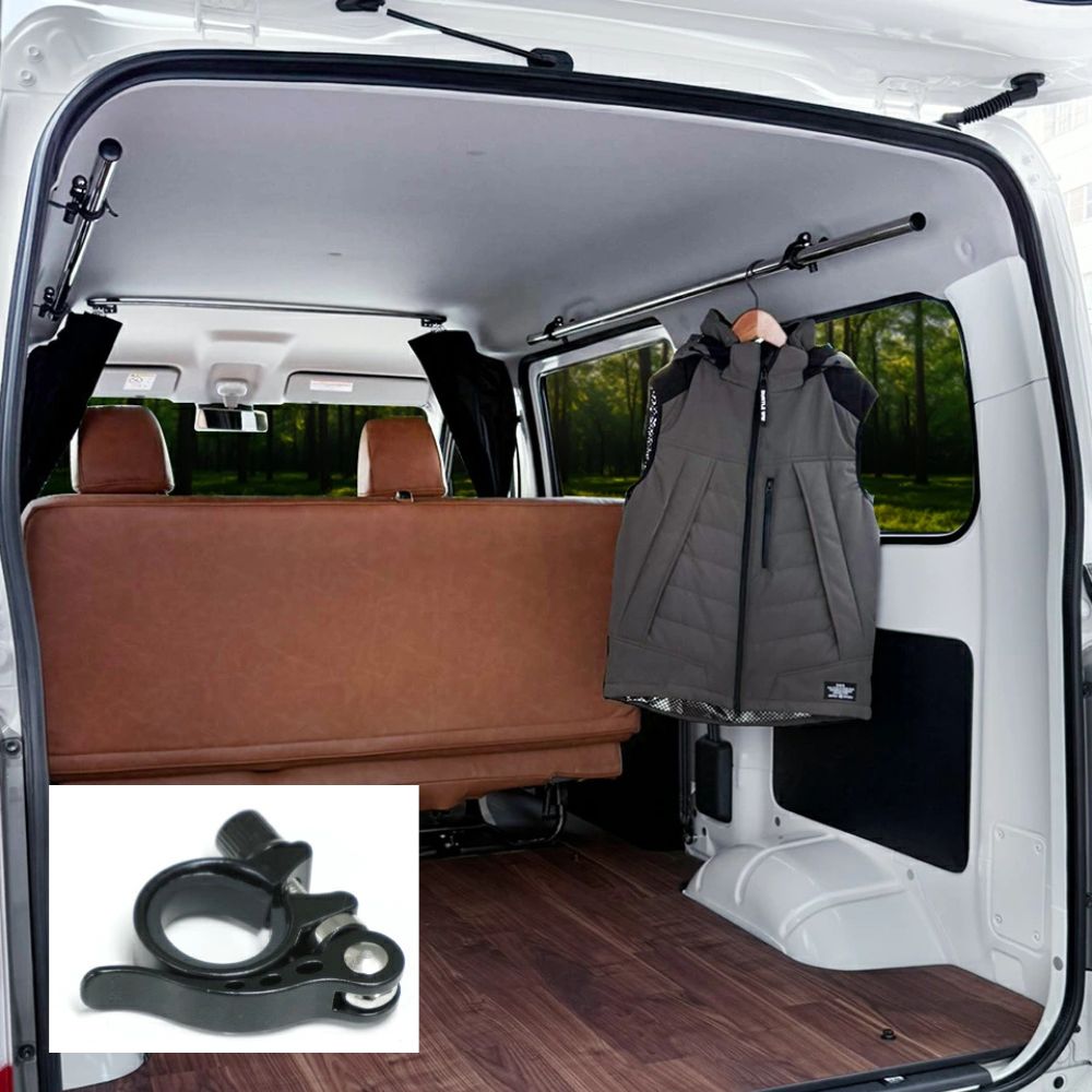 積載量アップ 天井 サイドバー パイプホルダー黒 マルチキャリアハンガー タウンエース バン S403 | S413 R2|9- Hyog GL | DX 工事不要