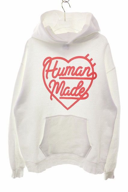 ヒューマンメイド HUMAN MADE HEARTSWEAT HOODIE WHITE L