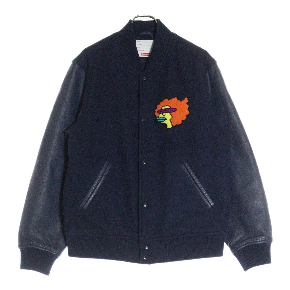SUPREAM Gonz刺繍 スタジャン ネイビー SUPREAM Gonz刺繍 スタジャン ネイビー