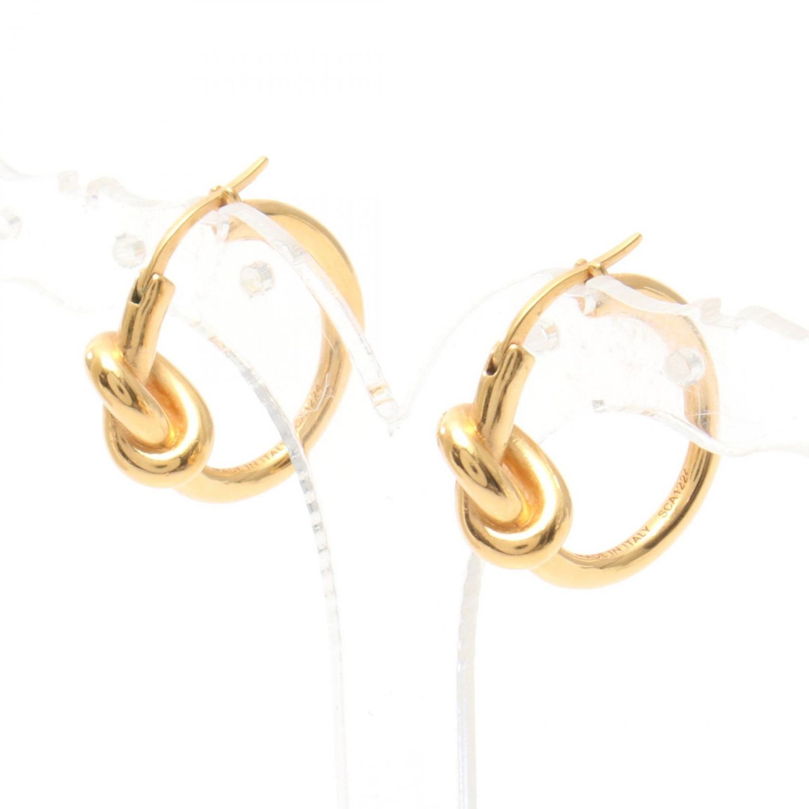 CELINE ノットスモール フープ ピアス ゴールド(片耳) CELINE ノット