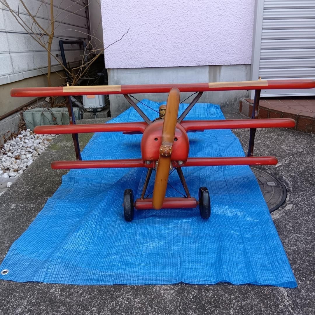 フォッカー Dr.I 425 17 レッドバロン 三葉機 大型飛行機模型 木製