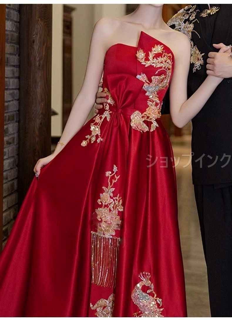 ビスチェ ロングドレス