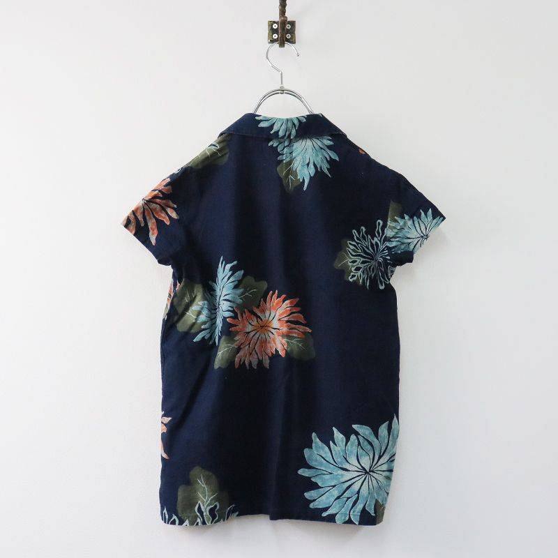 パラスパレス pal'las palace インディゴ染め 花柄オープン
