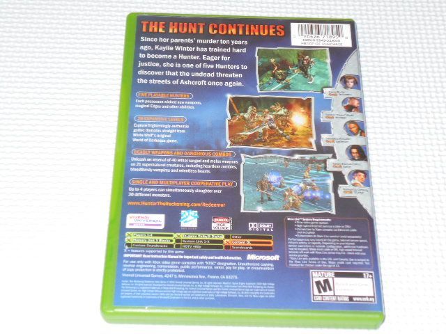 xbox☆HUNTER THE RECKONING REDEEMER 海外版 北米版☆箱付・説明書付 