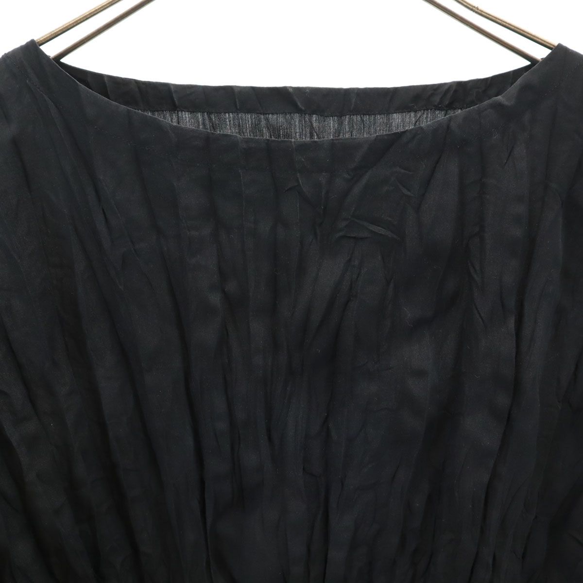 ISSEY MIYAKE - 古着 ISSEY MIYAKE イッセイミヤケ 90s オールド 日本製 ノースリーブ ワッシャー プリーツ カットソー M ブラック レディース ISSEY MIYAKE イッセイミヤケ 90s オールド 日本製 ノースリーブ