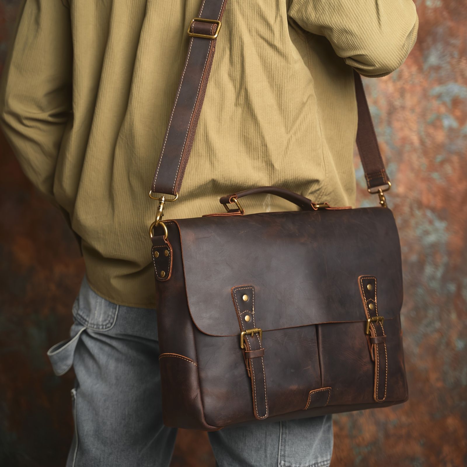 レザー ビジネスバッグ トートバッグ ハンドバッグ 2WAY ショルダー
