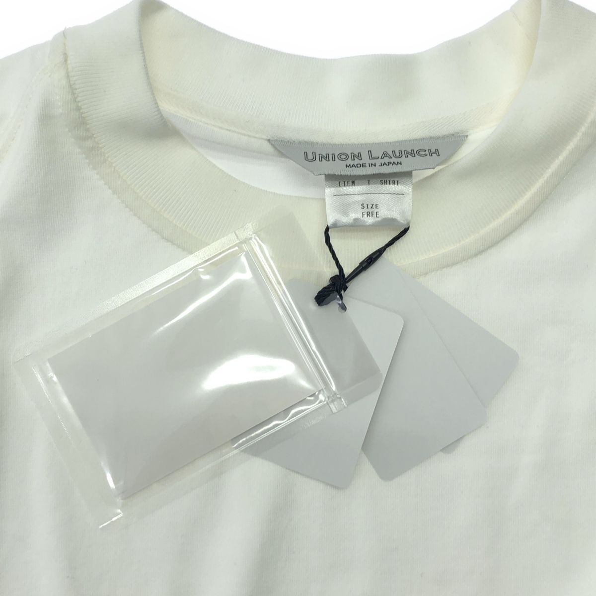 【新品】  UNION LAUNCH / ユニオンランチ | chou-juku cotton tee shirts コットン ラグランスリーブ カットソー | F | ホワイト 新品】 UNION LAUNCH / ユニオンランチ | chou-juku cotton tee