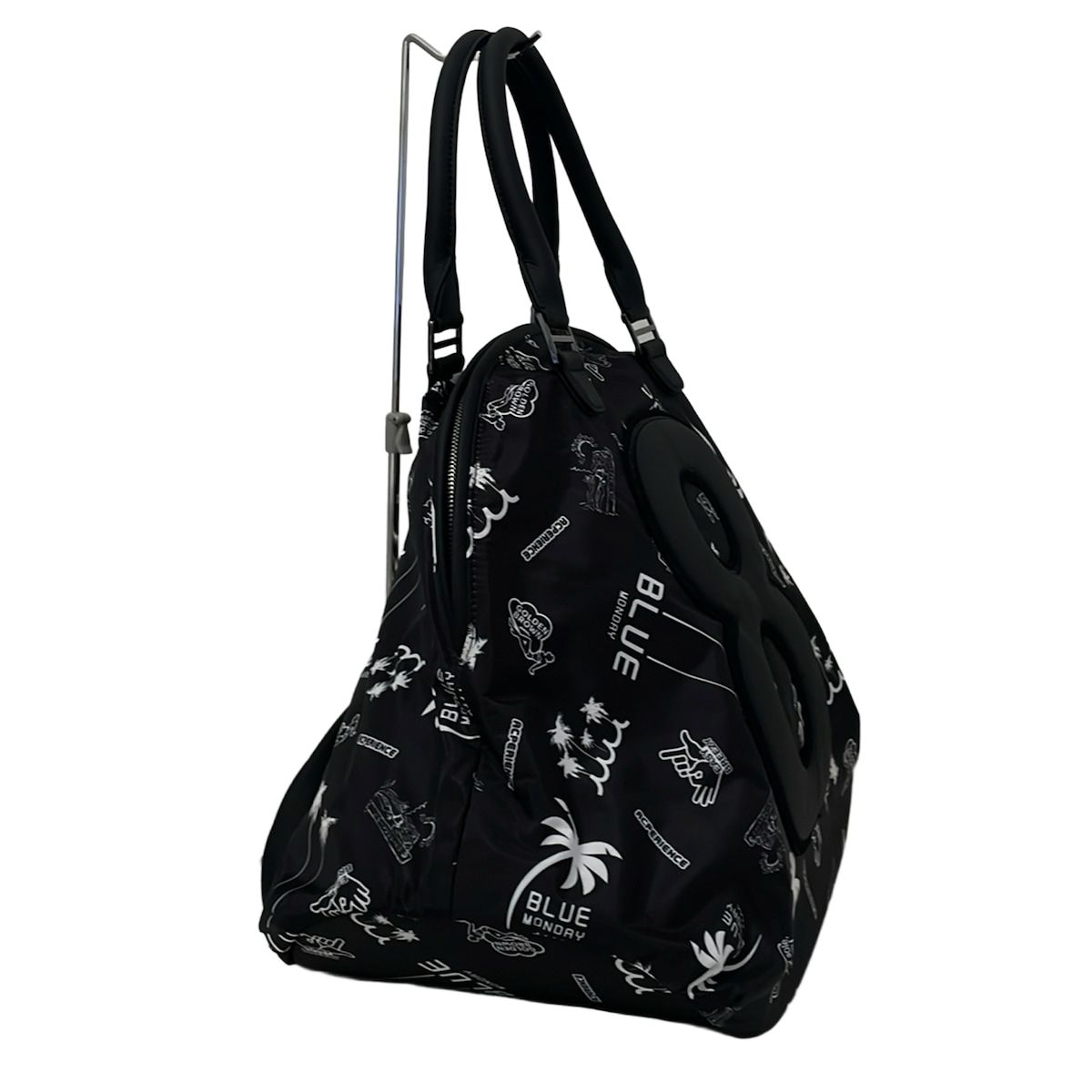 muta ムータ ボストンバッグ - 黒×白 シューズスペースあり