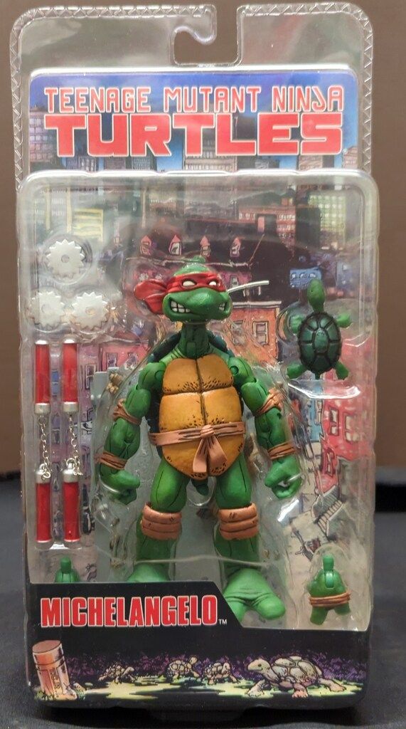NECA ACTION FIGURE MICHELANGELO | ブリスターパッケージ 7インチ