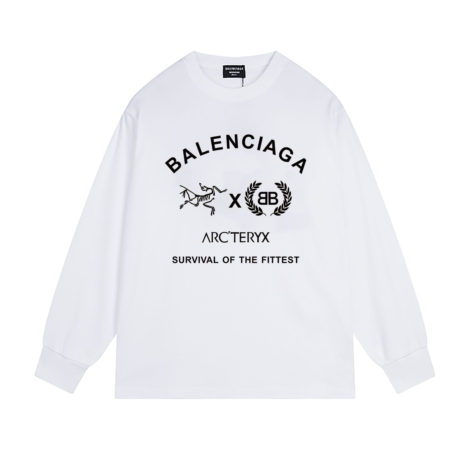 【国内発送★BALENCIAGA】BAL.COM ロングスリーブ Tシャツ ロゴ 本日限定特価】Balenciaga ロゴプリント ロングスリーブTシャツ