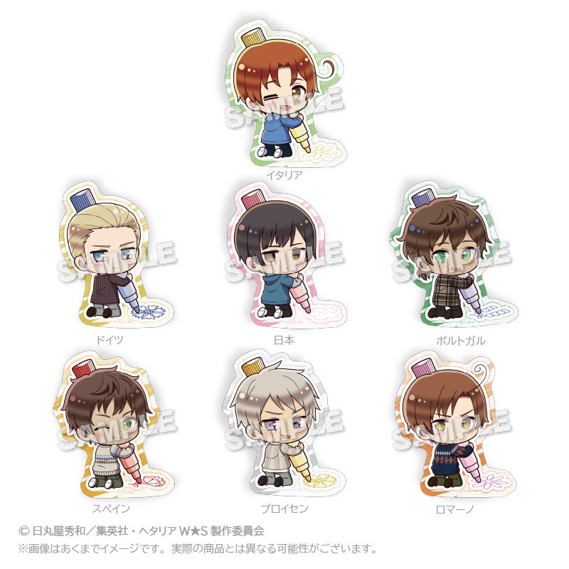新品/公式】ヘタリア World☆Stars_ミニキャラステッカー おえかきっ