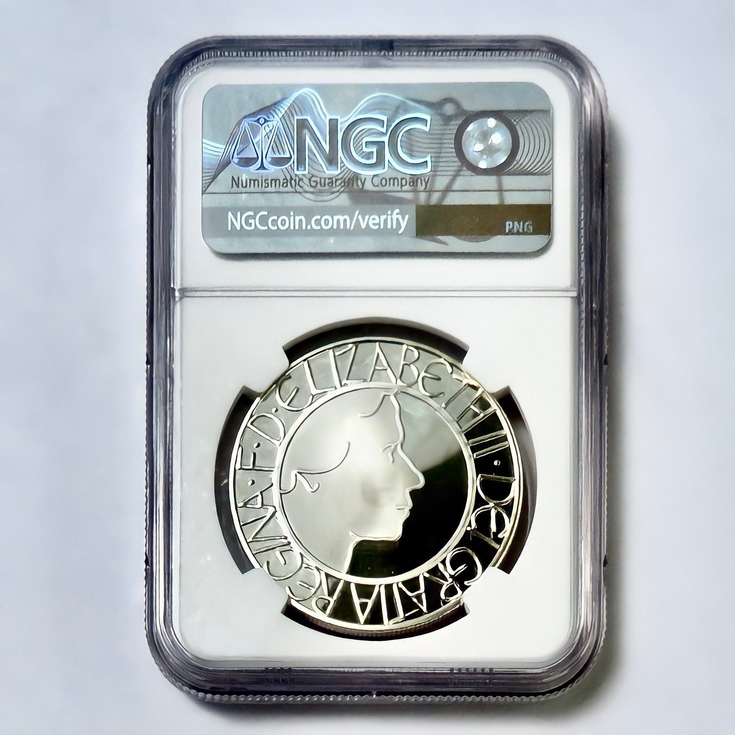 リアル2003年 エリザベス ゴールデンジュビリー NGC PF70UC 5ポンド銀貨 貨幣