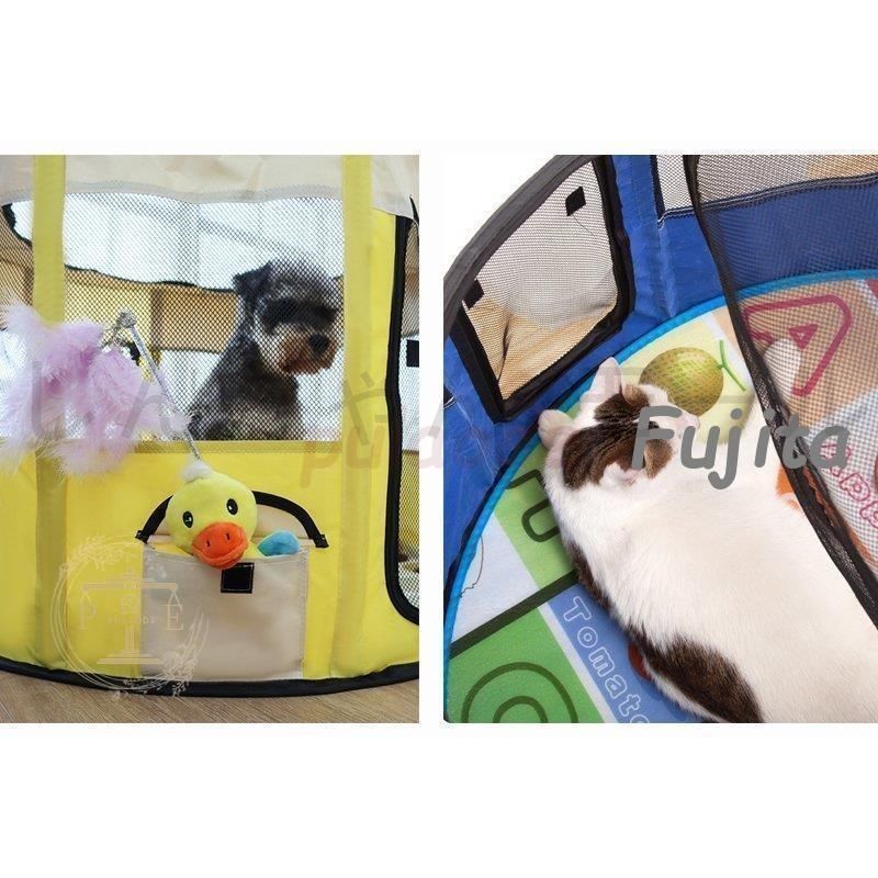 さくら‪✿［中古・PET5m・1ループ使用済］海外マステ 暮光文旅 軽音楽 ペット用テント 折りたたみ式 ペットサークル 犬 猫 室内 屋内
