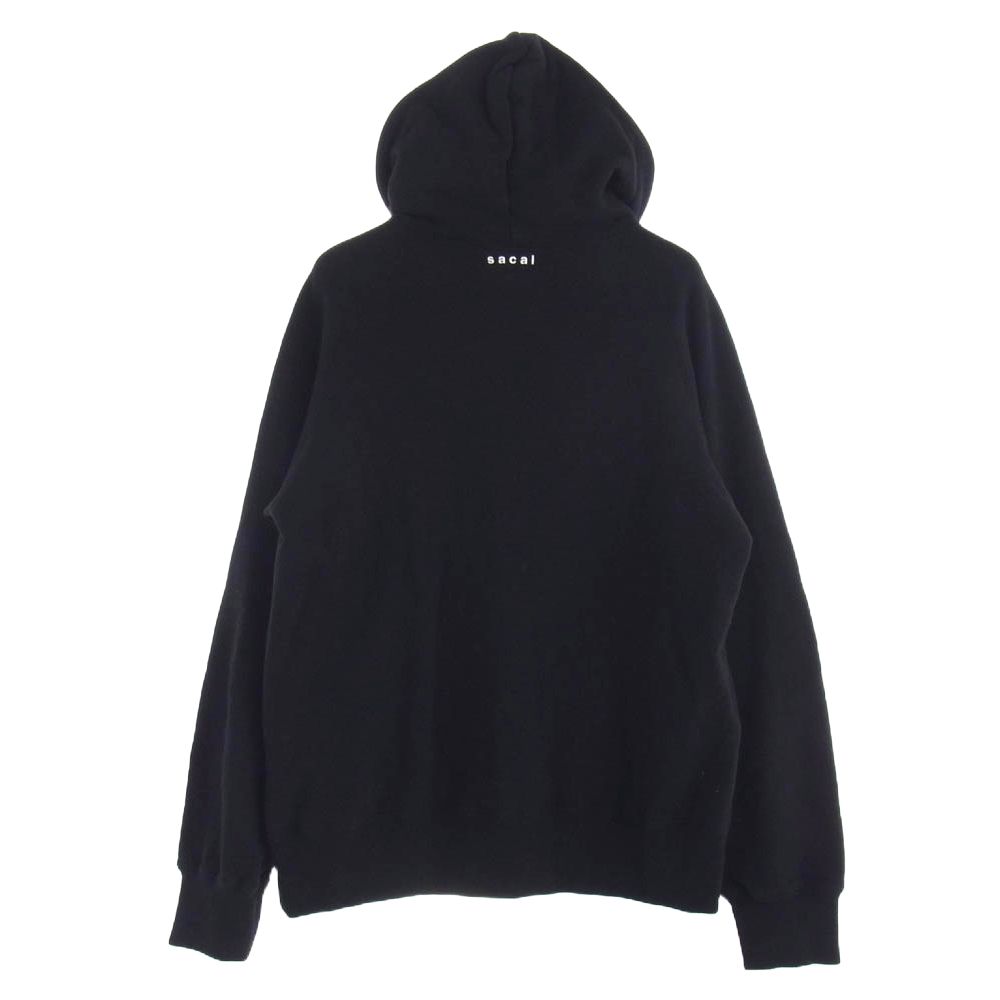 sacai - Sacai サカイ 24AW 24-0892S Graphic Embroidery Hoodie グラフィックエンブロイダリー フーディ プルオーバー パーカー ブラック ブラック系 2【中古】 Sacai サカイ 24AW 24-0892S Graphic Embroidery Hoodie