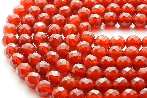 パワーストーン レッドメノウ（赤メノウ） 64面カット 8mm 一連