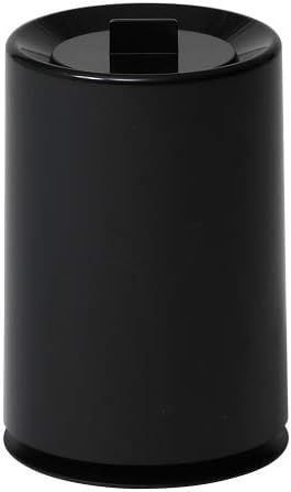 【在庫処分】ideaco(イデアコ) ゴミ箱 丸形 1.2L 直径12.5高さ19.2cm mini TUBELOR with Lid black (ミニチューブラーウィズリッド ブラック)