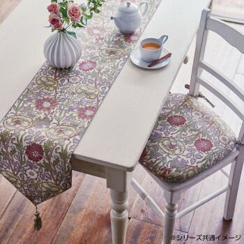 川島織物セルコン Morris Design Studio ピンクアンドローズ ダイニングシートクッション 45×43Vcm LN1718 Y イエロー NEXPOTALLINN_EU