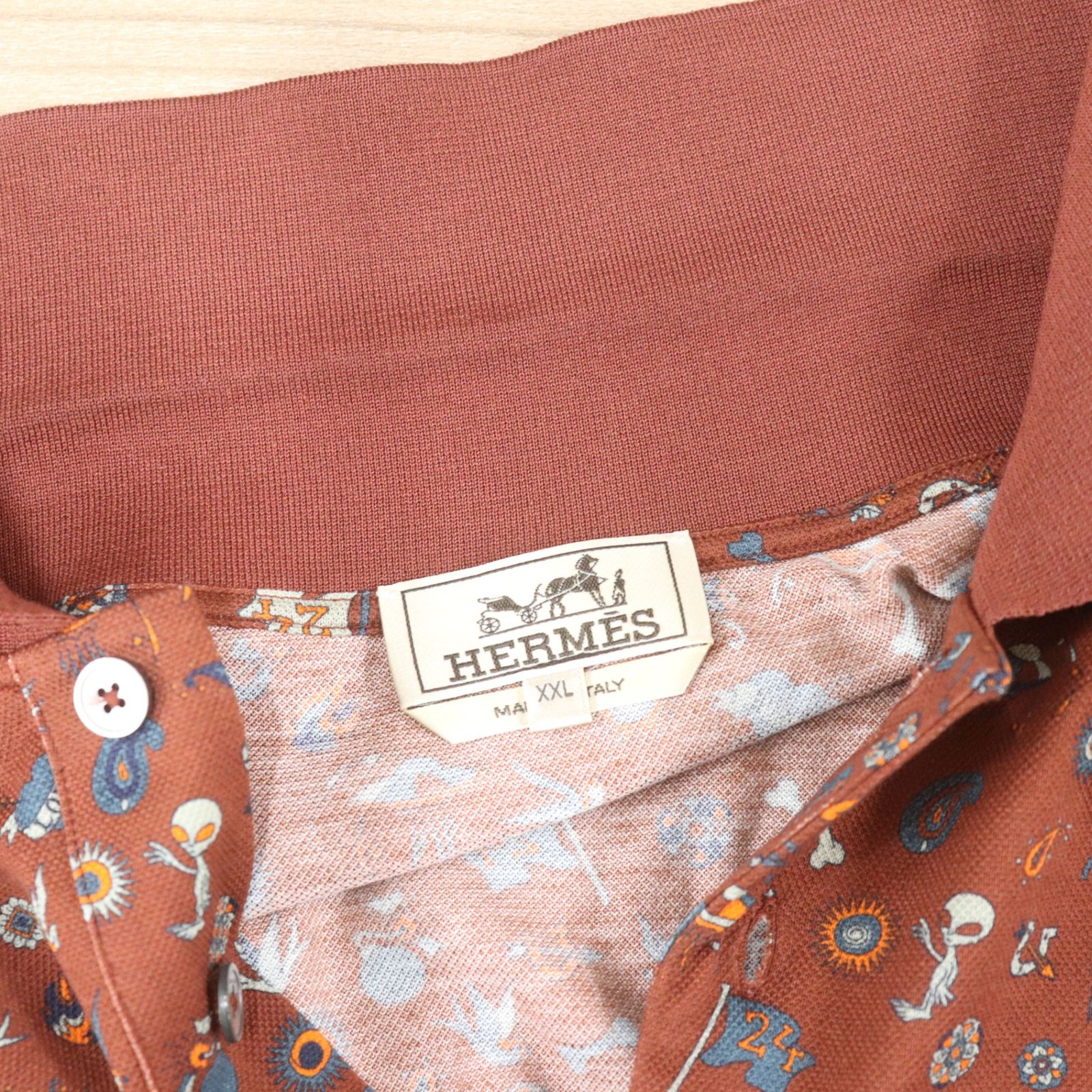 ITRAJU99EWFG 国内正規 HERMES エルメス ポロシャツ サイズXXL メンズ 