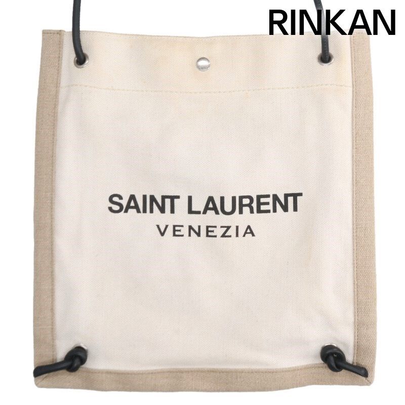 サンローランパリ 689569 ロゴプリントキャンバスショルダーバッグ メンズ