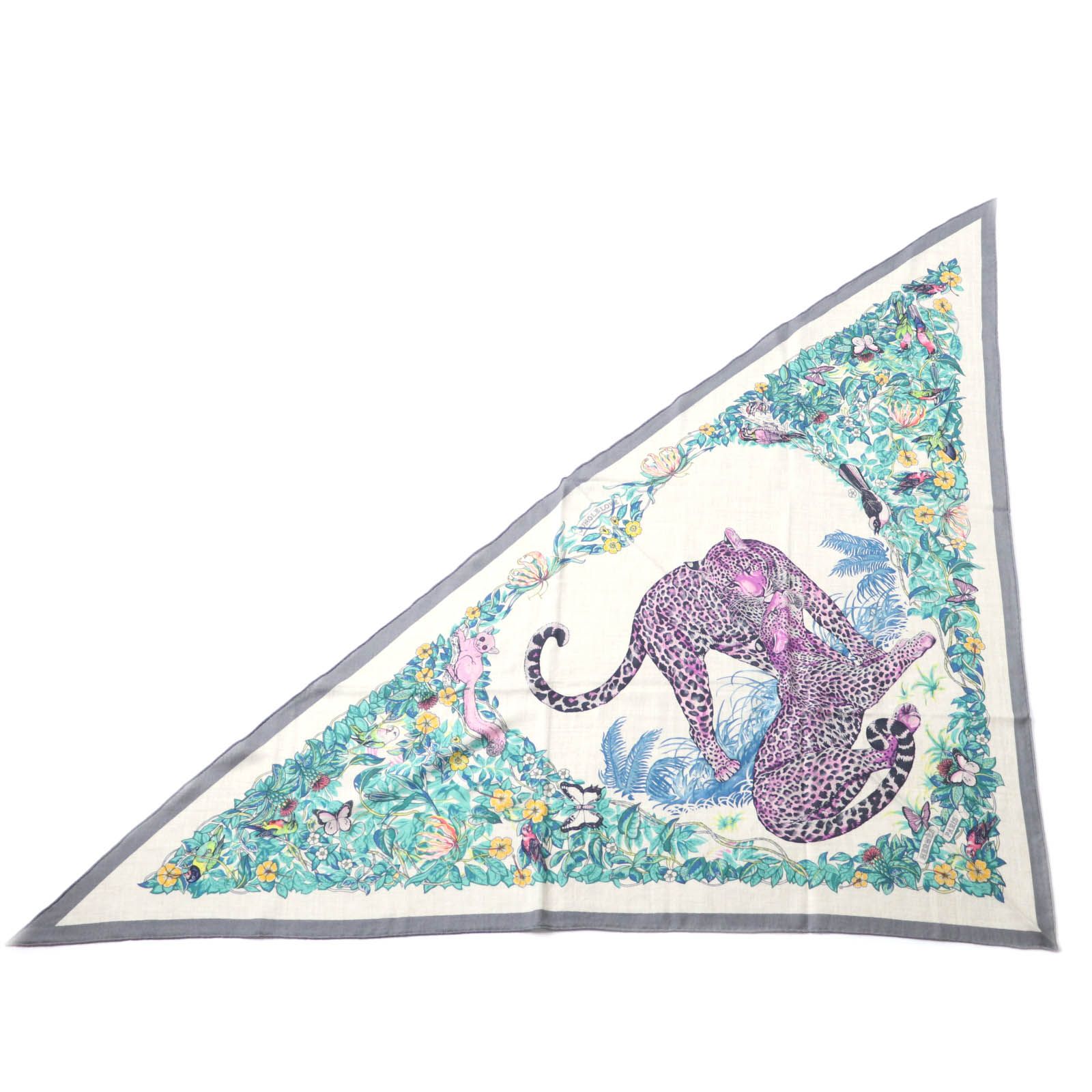 未使用品☆HERMES エルメス ジャングル・ラブ カシミヤ シルク混