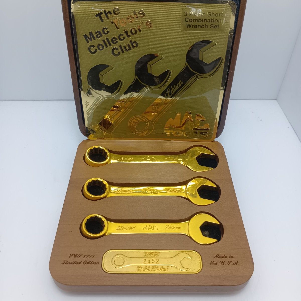MAC TOOLS マック レンチセット MAC TOOLS 程度A ケース付 2452 1993年製24Kメッキ