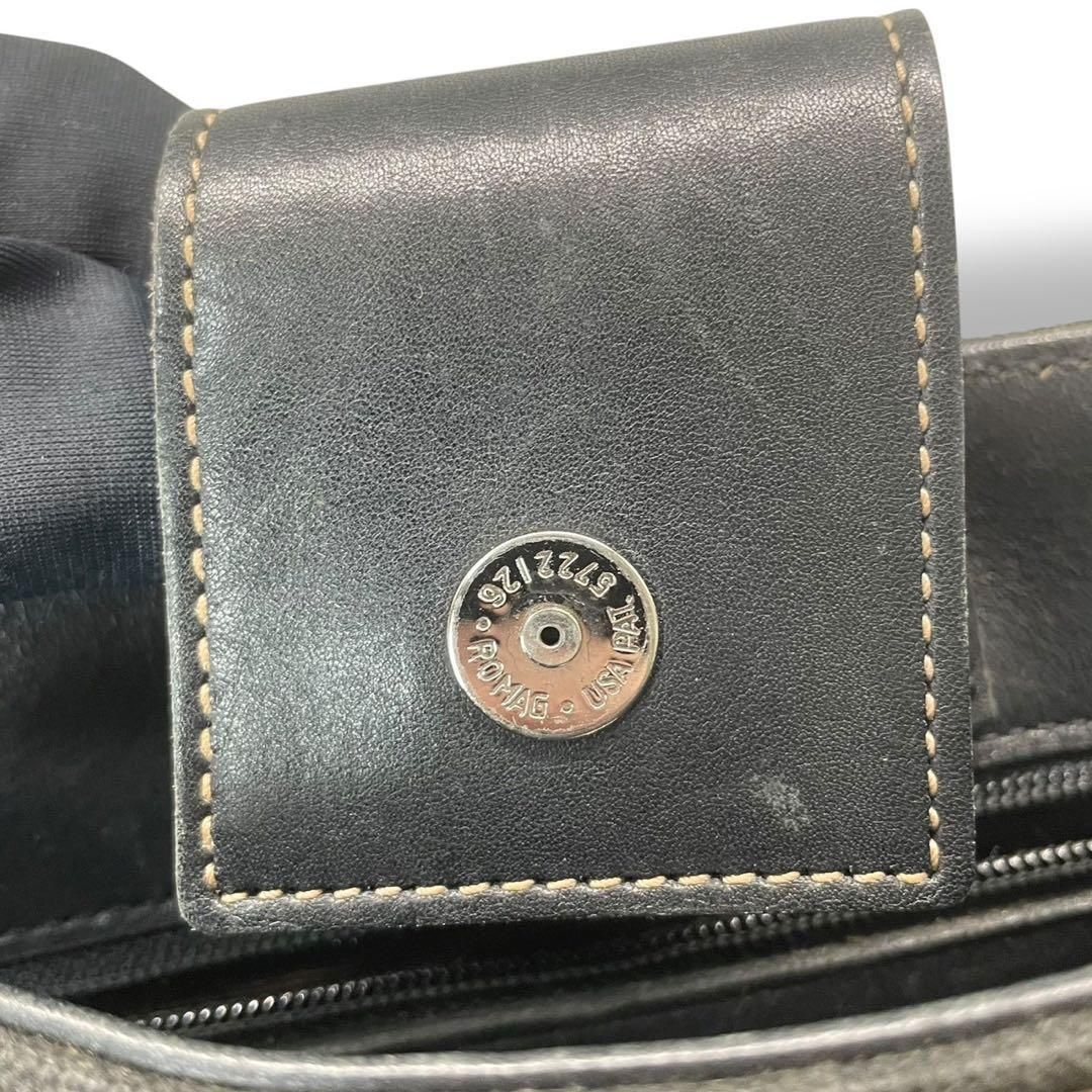 良品 5023 COACH コーチ トートバッグ キャンバス レザー ブラック 