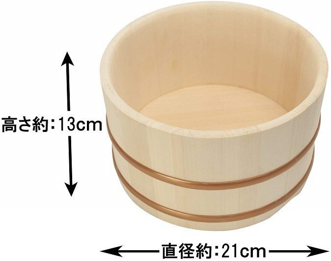 江戸型おひつ 3合用　木製　寿司　桶　すし　ちらし寿司　手巻き寿司　ご飯　白米 天然木　★120201